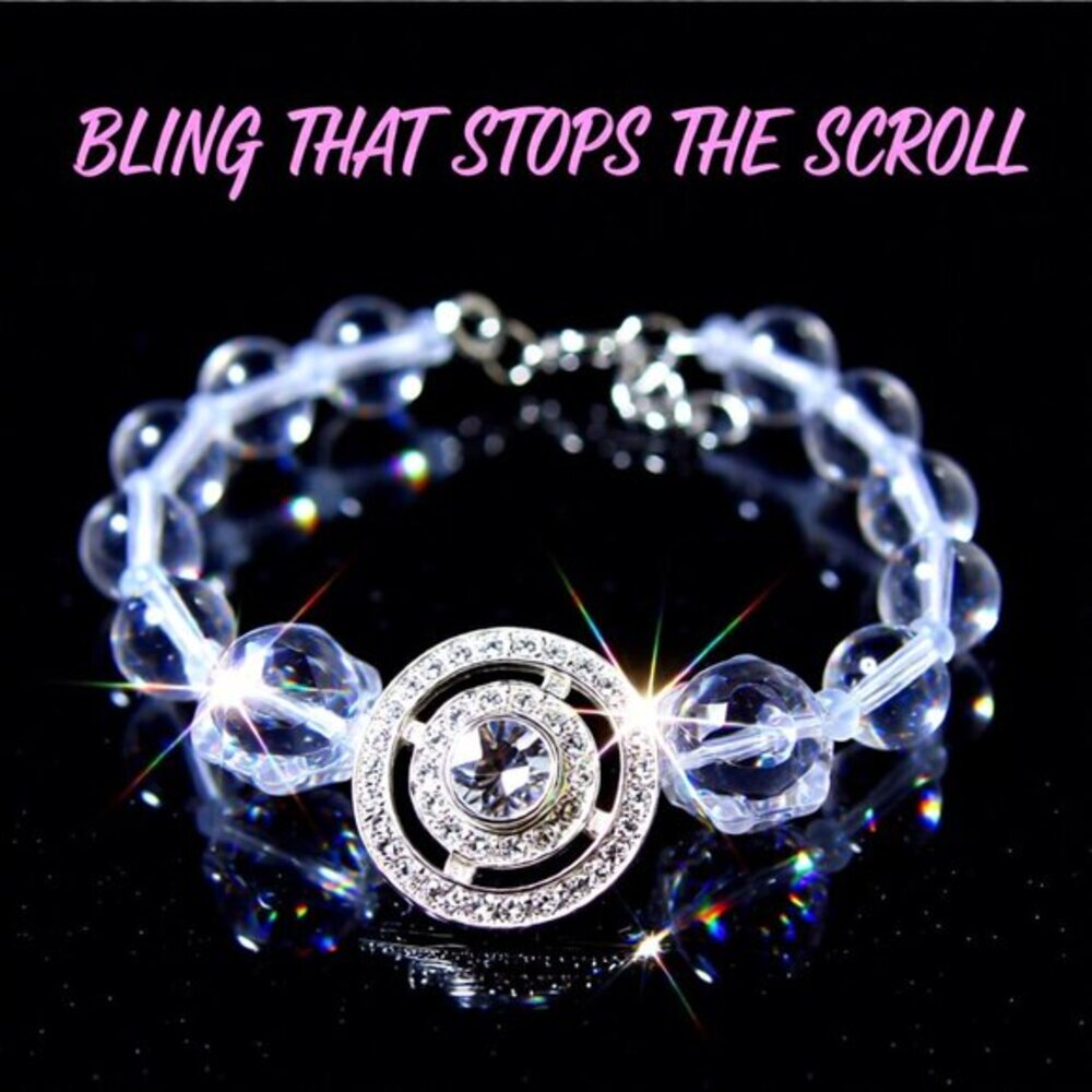 Bougie Statement Bracelet | Sparkling OOAK Glam | Handmade Gift for Large Wrist